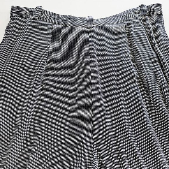 Vintage Ann Taylor Checked High Waisted Pleated Wide Leg Relaxed Trouser Pant 14 - Picture 9 of 11